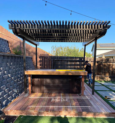 Cedar Decking in Rolling Hills, CA