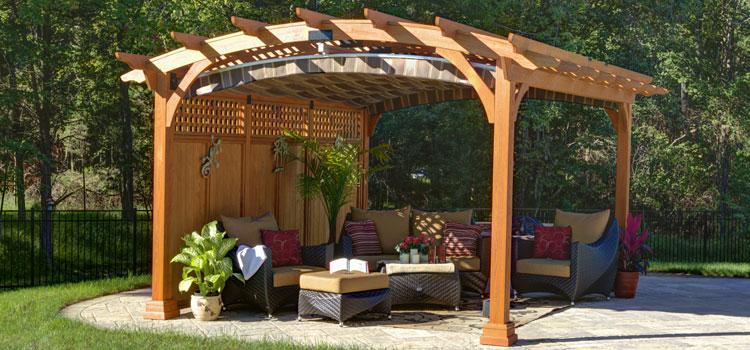 Modern Wood Pergola Installation in Rolling Hills, CA